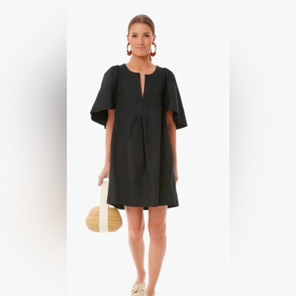TUCKERNUCK POMANDER PLACE Women's Black Finley Flutter Sleeve Mini Dress Size XS